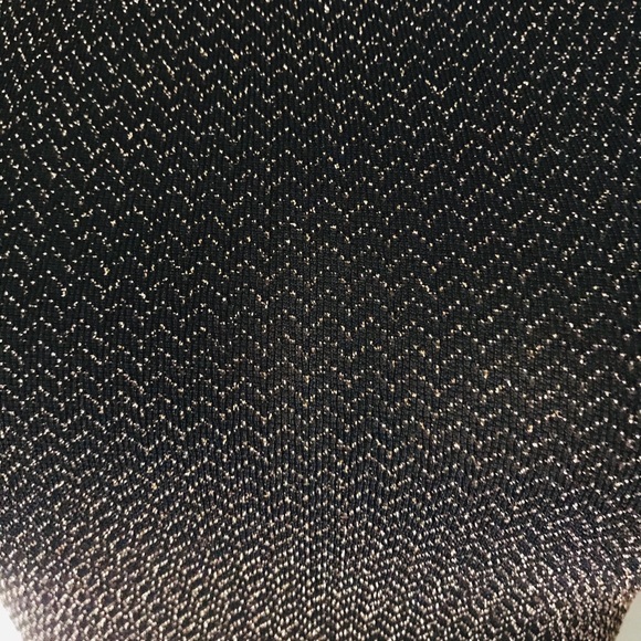 JANUARY 7 Shimmery BLACK GOLD Bodycon MINI DRESS With BOW Detail Back S - Picture 4 of 11